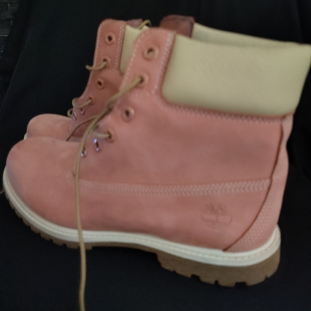 Timberland Pink Combat Boots